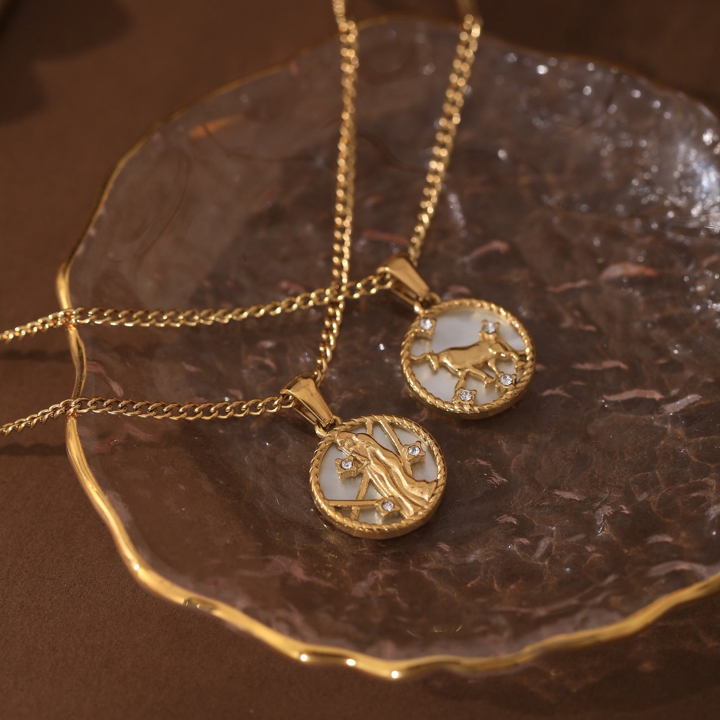 Zodiac Shell Pendant(Chain Sold Separately)