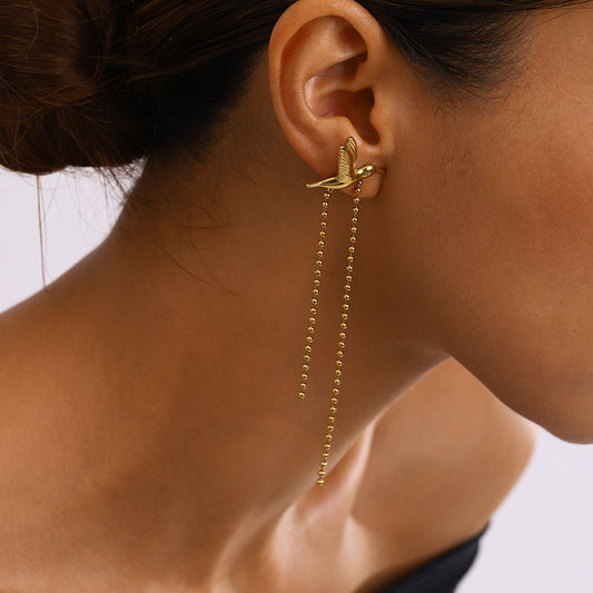 Free Bird Tassel Earrings-18K gold plated luxury