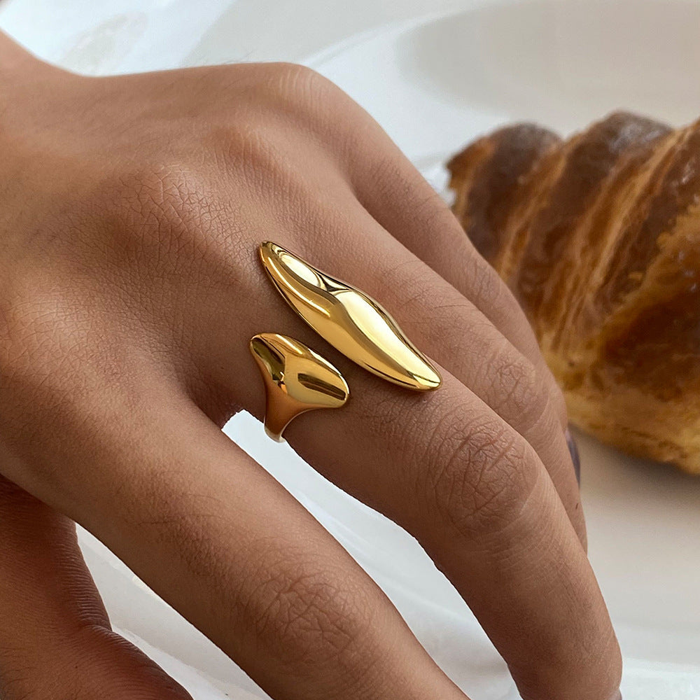 Minimalist 18K Gold Plated Adjustable Ring