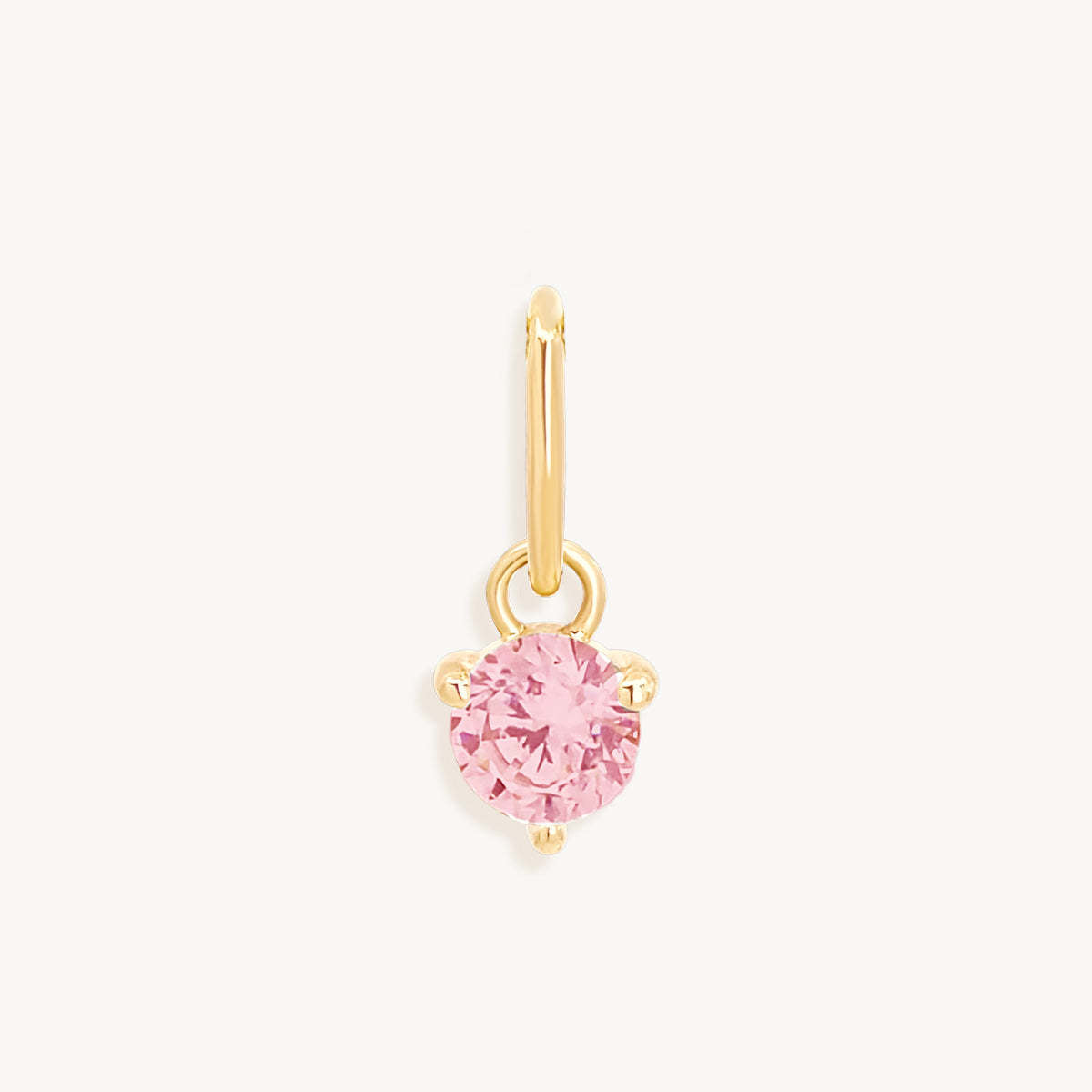 Birthstone Pendant – Round Zircon Inlaid Pendant (Chain Sold Separately)