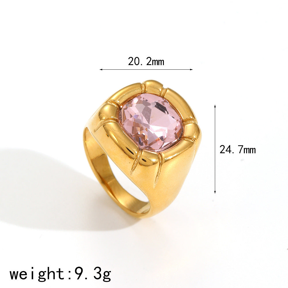 Queen Bee Semi Precious Ring- 18K Gold plated Luxury