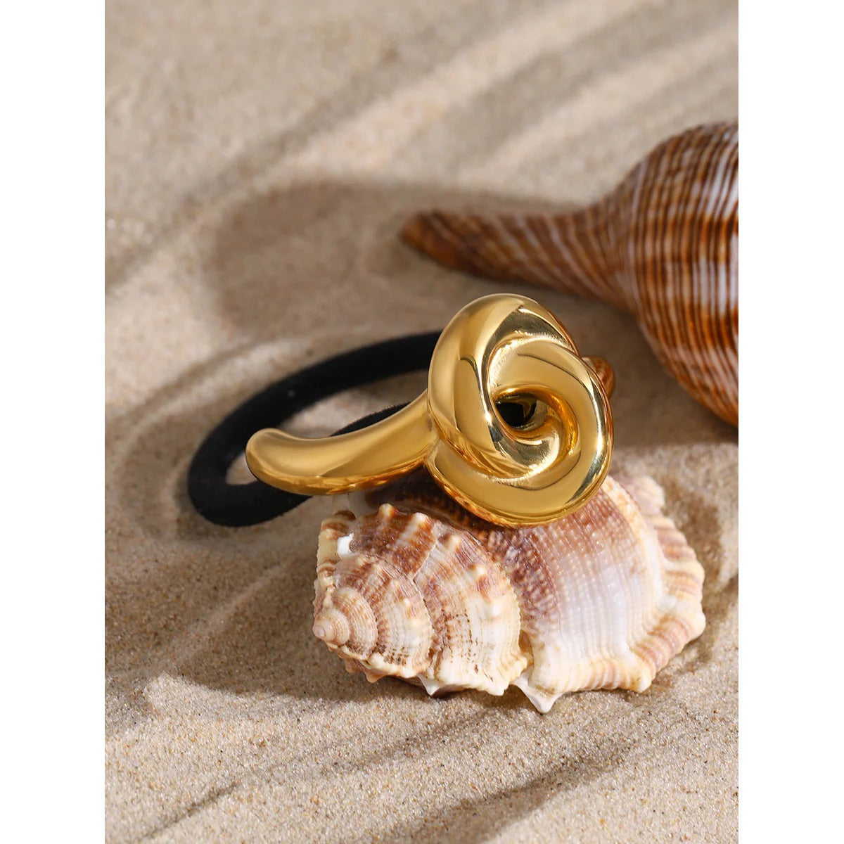 18K Gold-Plated Knot Hair Cuff – Elegant Statement Hair Accessory