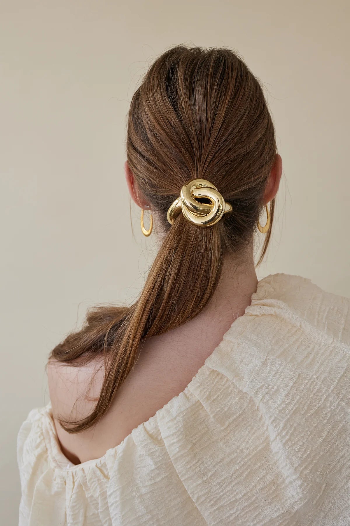 18K Gold-Plated Knot Hair Cuff – Elegant Statement Hair Accessory