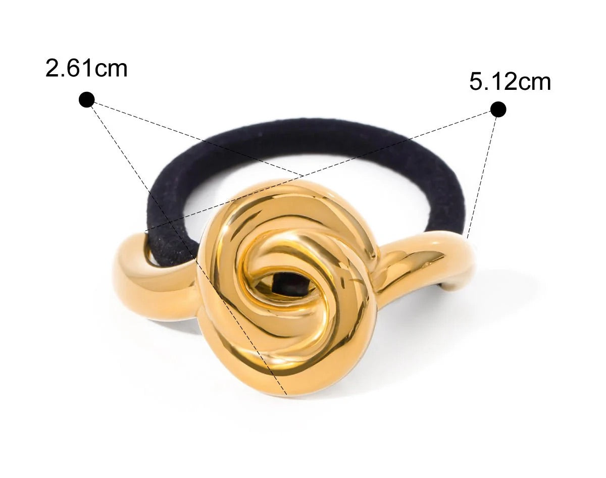 18K Gold-Plated Knot Hair Cuff – Elegant Statement Hair Accessory