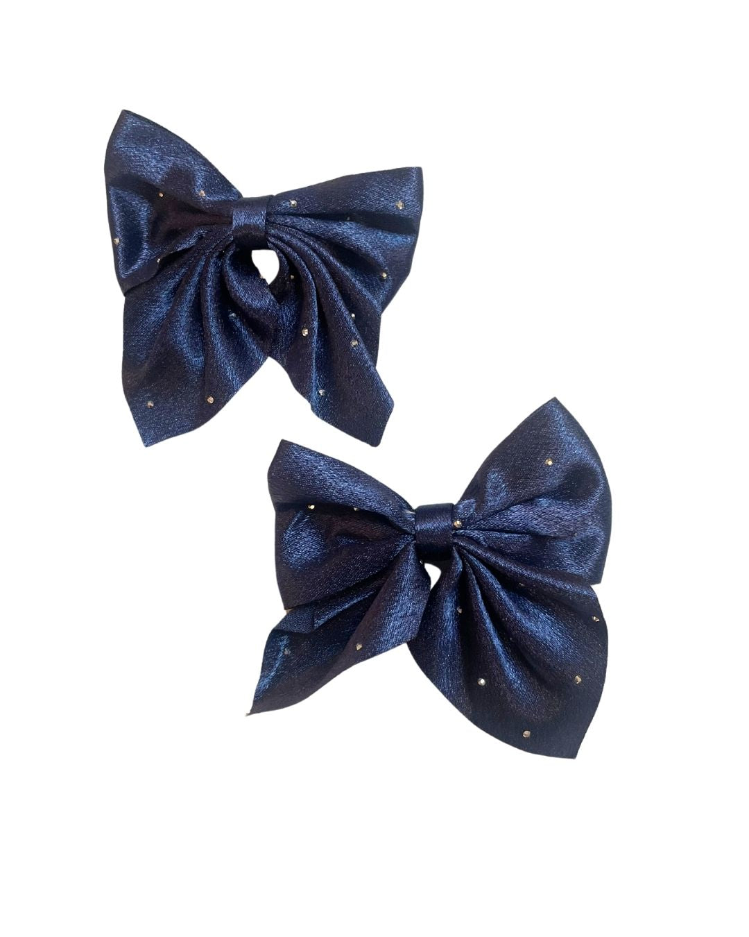 Satin Bow Clips: Set of 2