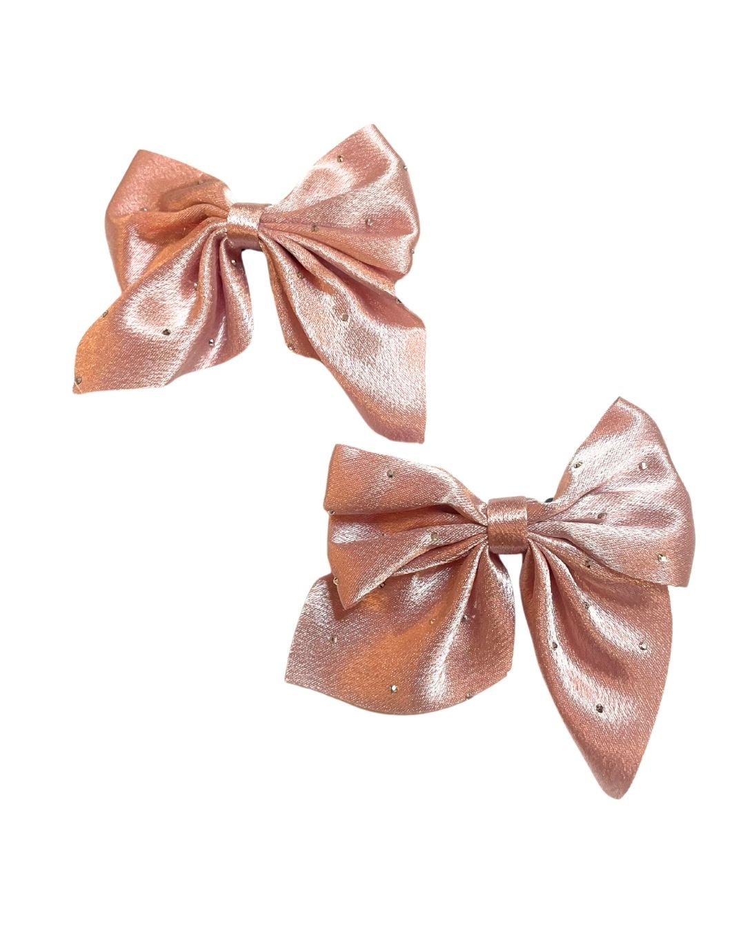 Satin Bow Clips: Set of 2