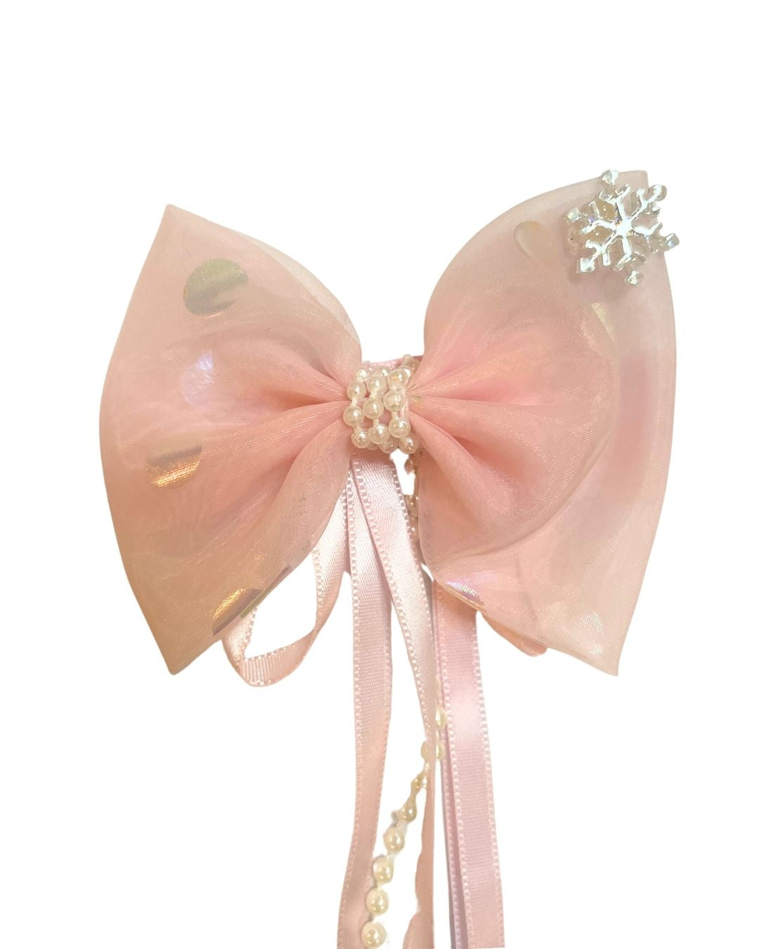 Snowflake Bow Clip