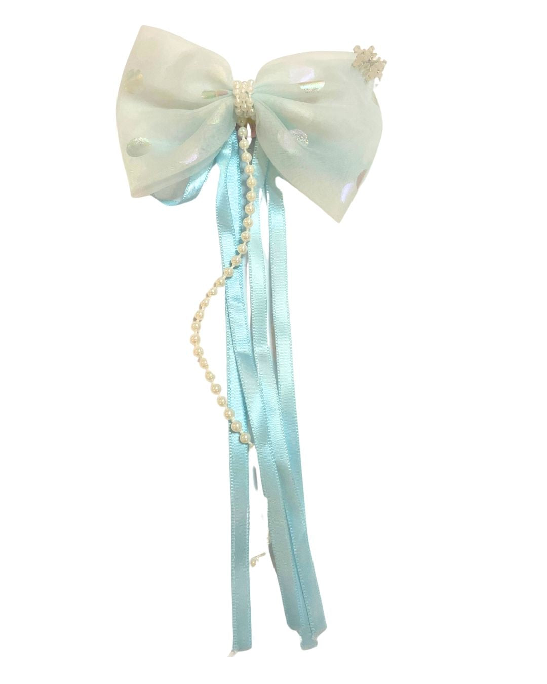 Snowflake Bow Clip