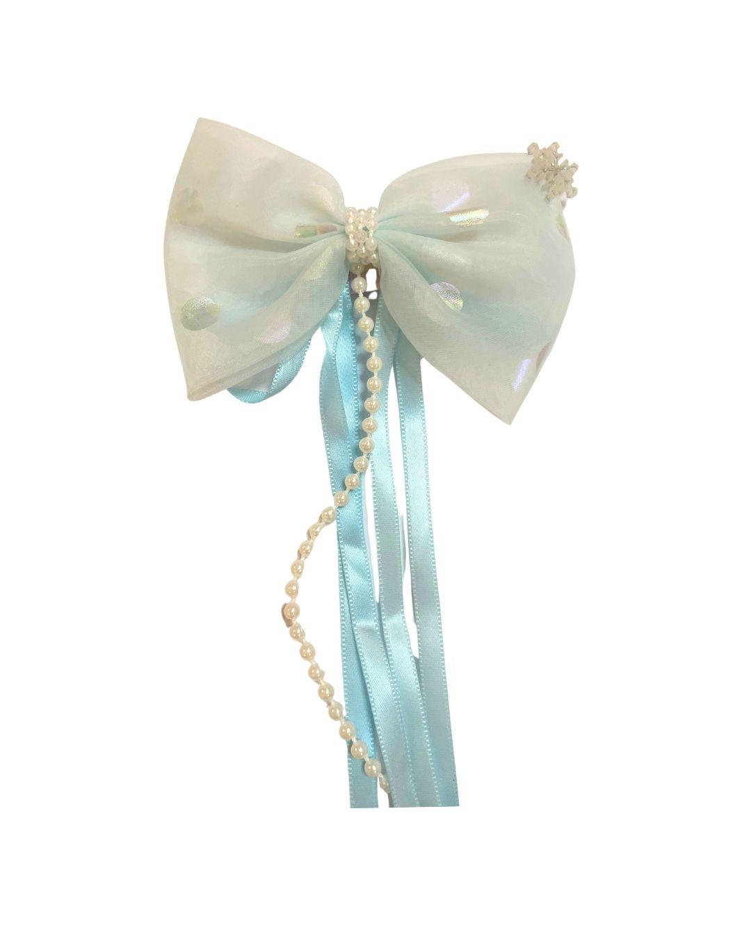 Snowflake Bow Clip