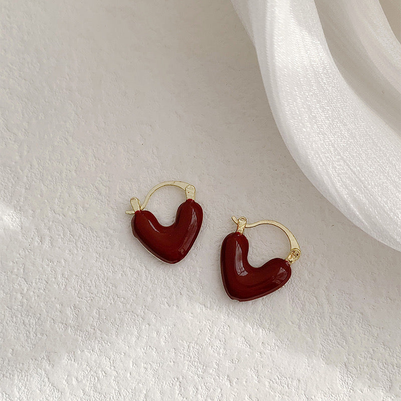 Sweet Heart Hoop Earrings