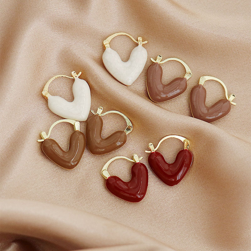 Sweet Heart Hoop Earrings