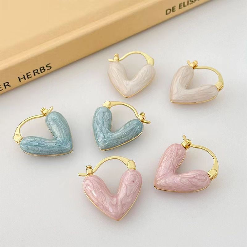 Sweet Heart Hoop Earrings