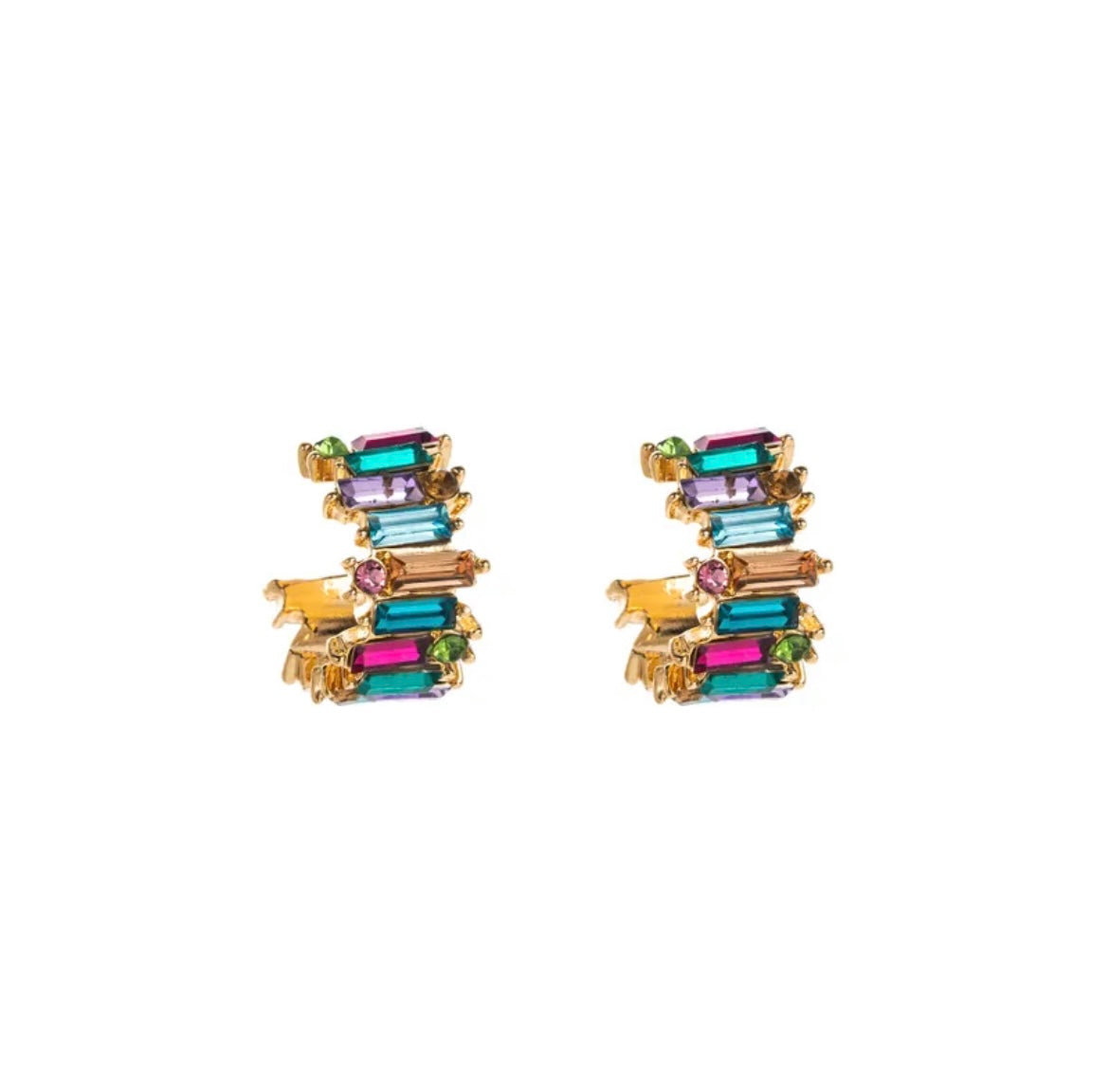 Radiance Multicolor Rhinestone Earrings