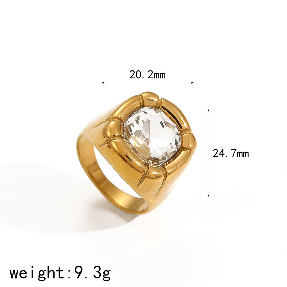 Queen Bee Semi Precious Ring- 18K Gold plated Luxury