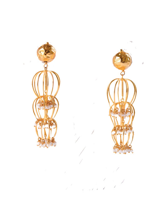 Gold Aurora Earrings – Luxurious 18K Gold Plated Statement Earrings | Siiri Designer Jewelry