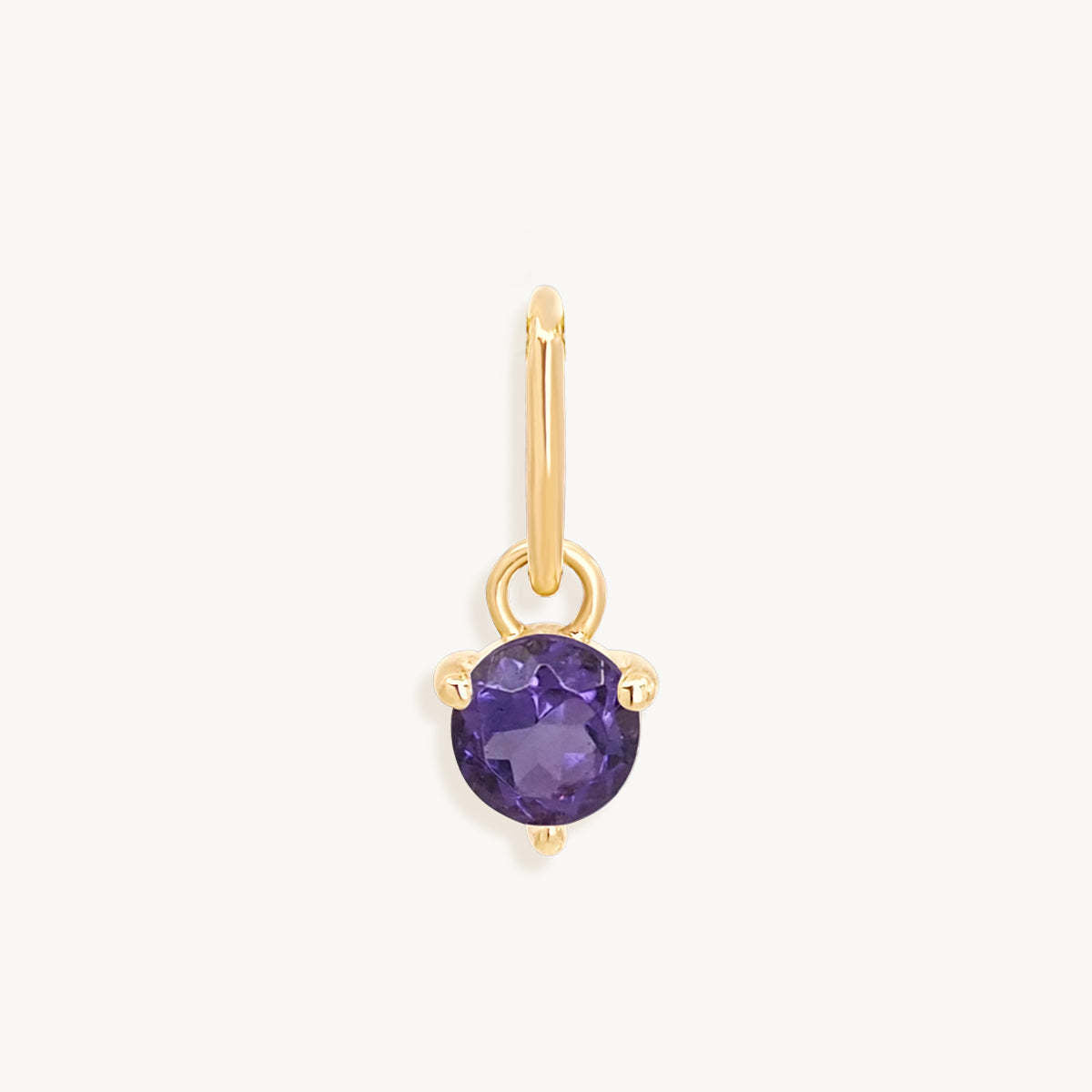 Birthstone Pendant – Round Zircon Inlaid Pendant (Chain Sold Separately)