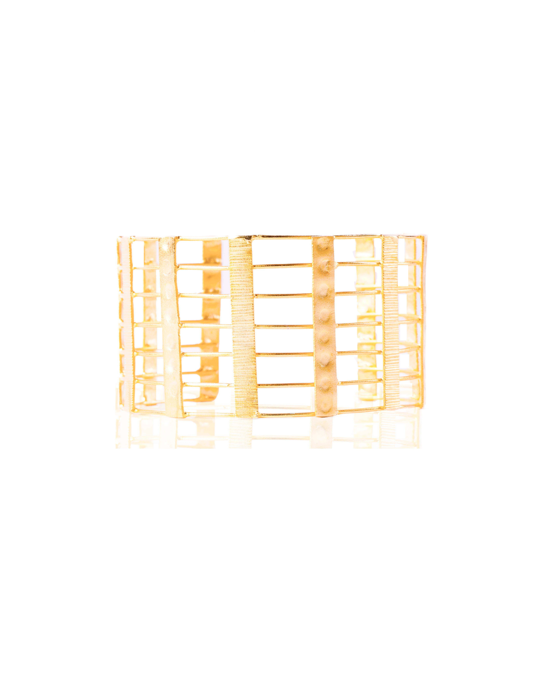 Ethereal Seven Line Cuff – Luxury 18K Gold Plated Designer Cuff Bracelet | Siiri Statement Jewelry