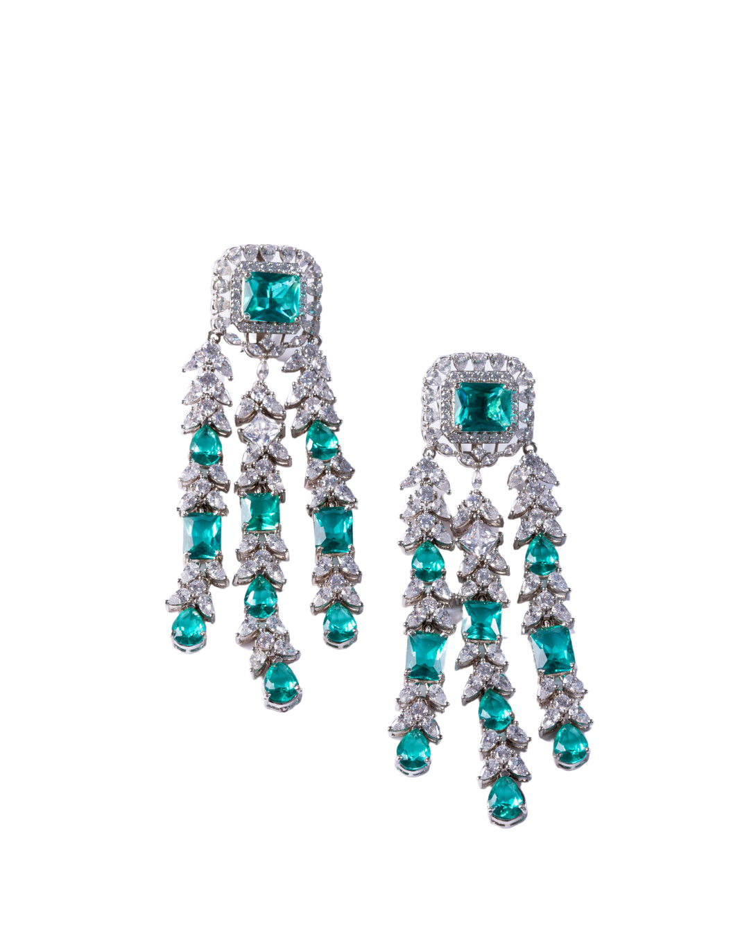 Statement Cocktail Danglers – Luxurious 18K Gold-Plated Earrings with Semi-Precious Stones | Siiri Designer Jewellery