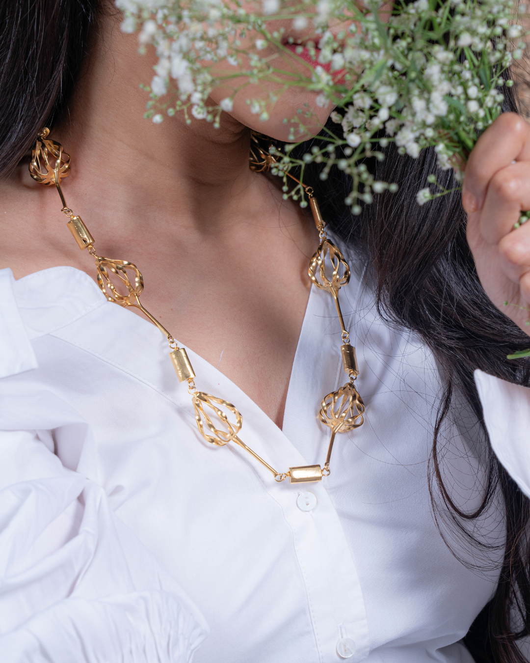 Golden Harvest Chain – Luxurious 18K Gold-Plated Designer Necklace | Siiri Elegant Jewelry Collection